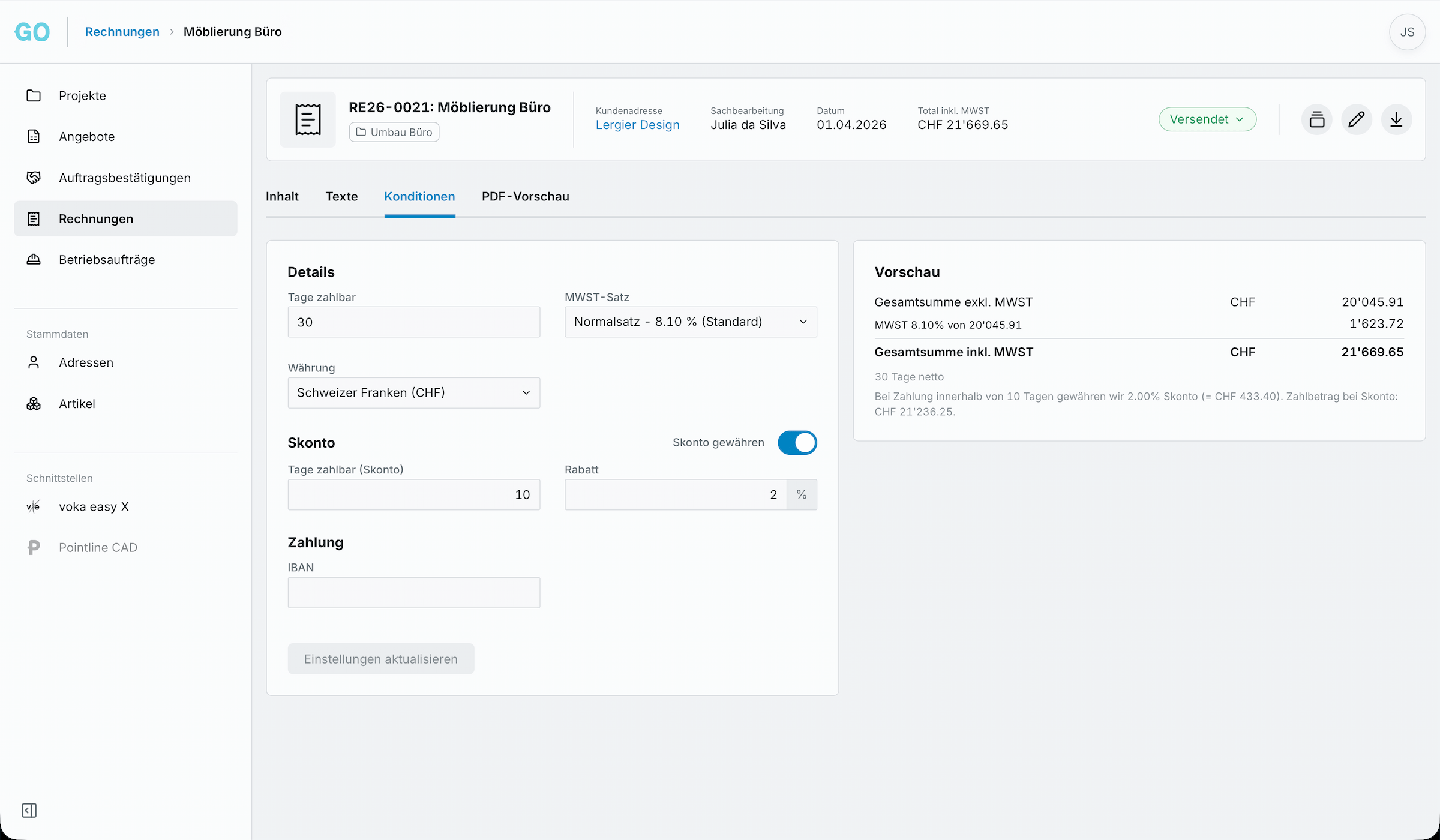 Borm Go QR invoice view
